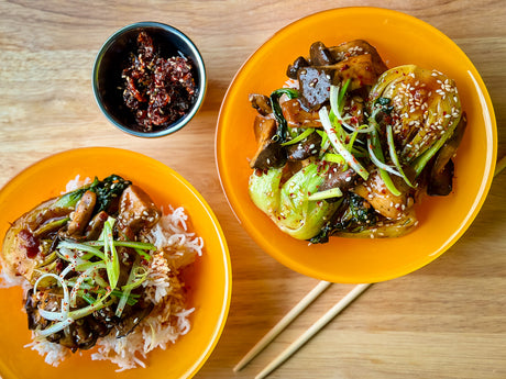 Black Pearl Mushroom Bok Choy