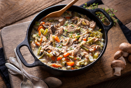 Chicken, Wild Rice + Mushroom Soup